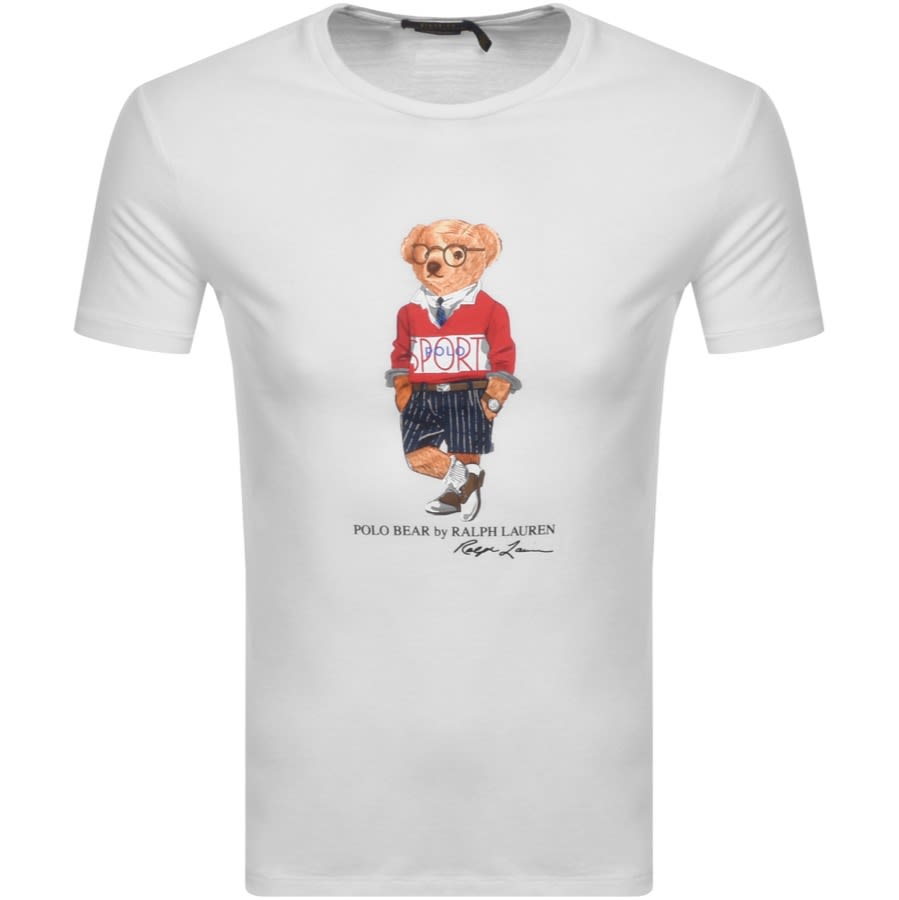 Alternative Image for ProductRalph Lauren Crew Neck Bear T Shirt White1